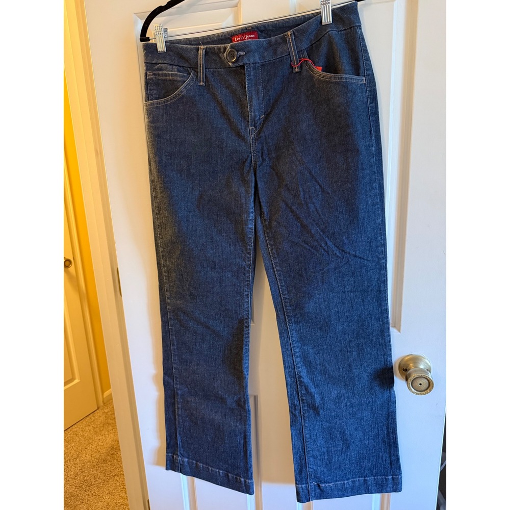 Levis Genuinely Crafted Dark Wash Straight Leg Jeans Size 12M Floral Pockets